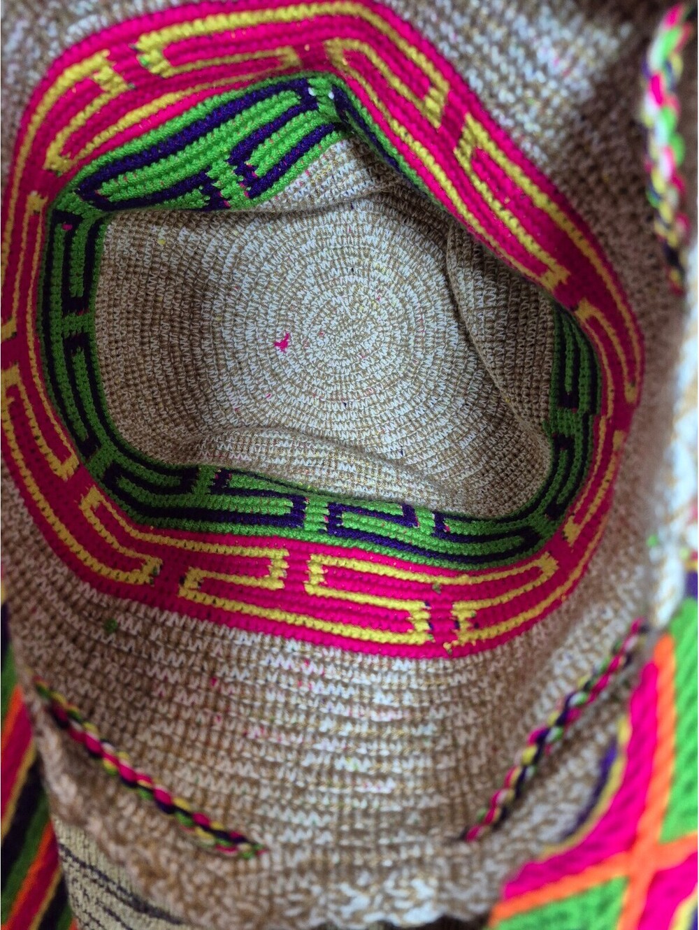 Authentic Wayuu Mochila Bag Handmade Colombian Crochet Boho Bucket Crossbody - Picture 7 of 7